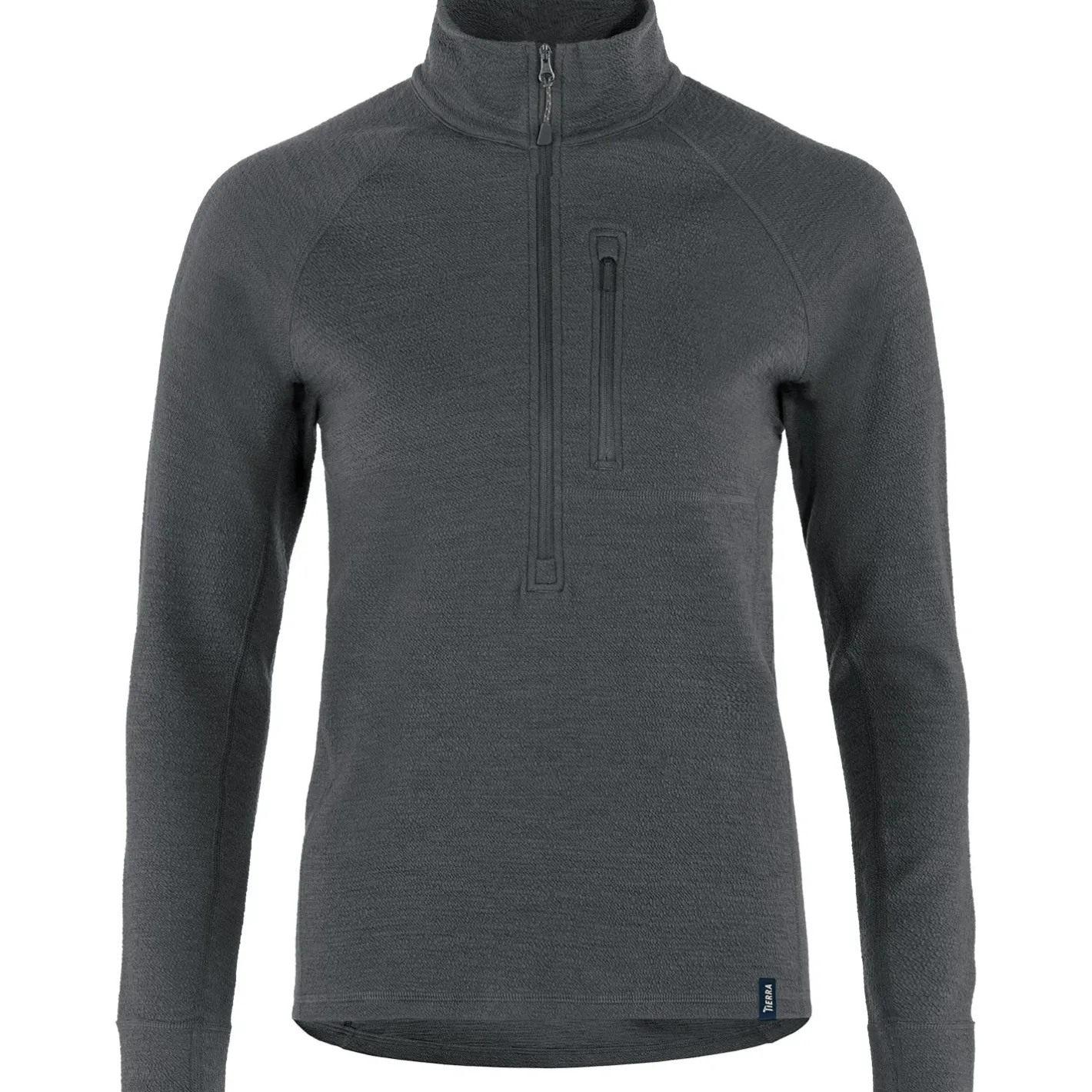 Et Grønnere Valg Sweaters Og Pullovers<Tierra Womens Midlana 340 Merino Half Zip Grå (GRAPHITE)