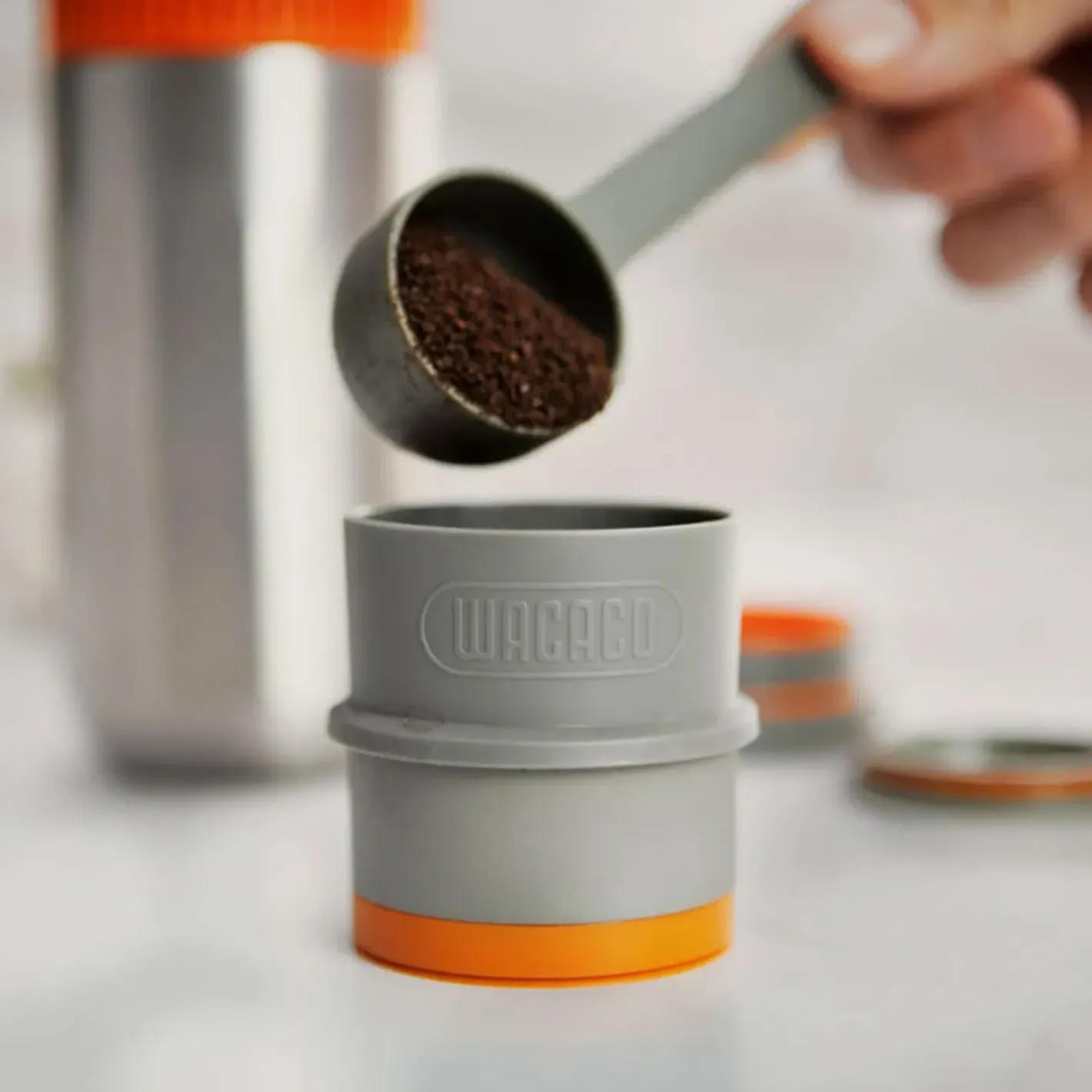 Wacaco Tilbehør Til Kogegrej<Pipamoka Twist'n Brew Grå (STAINLESS/ORANGE)