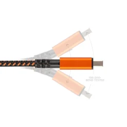 Xtorm Tilbehør Til Elektronik<Xtreme USB To Lightning Cable (1,5m) F20 Sort (BLACK/ORANGE)